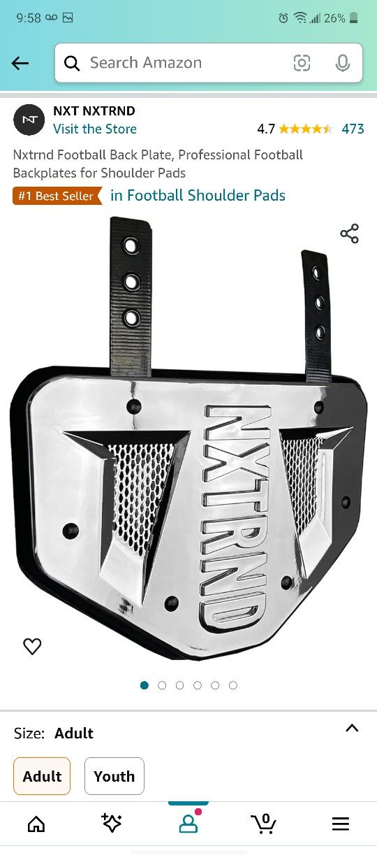 Nxtrnd Football Back Plate (Brand New)