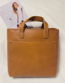 NEW Portland Leather Goods Mini Crossbody Tote in Honey