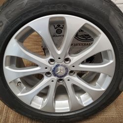 FACTORY BENZ WHEELS 17INCH AND TIRES $590