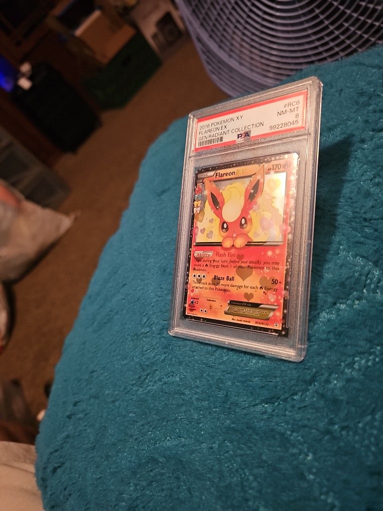 2016 POKEMON XY FLAREON EX RADIANT COLLECTION PSA 8 $55
