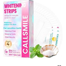 CALLSMILE Tiras blanqueadoras de dientes para dientes sensibles y usuarios primerizos, esmalte suave y seguro sin sensibilidad, 16 tratamientos (14 me