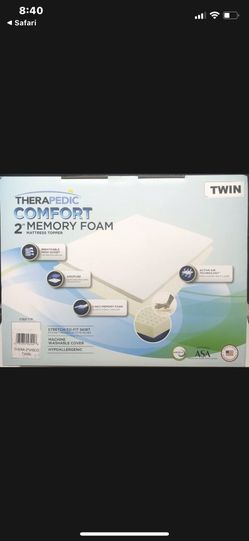 THERAPEDIC Comfort 2 in Memory Foam Mattress Topper Twin