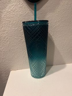 Starbucks Teal Ombre Studded Tumbler
