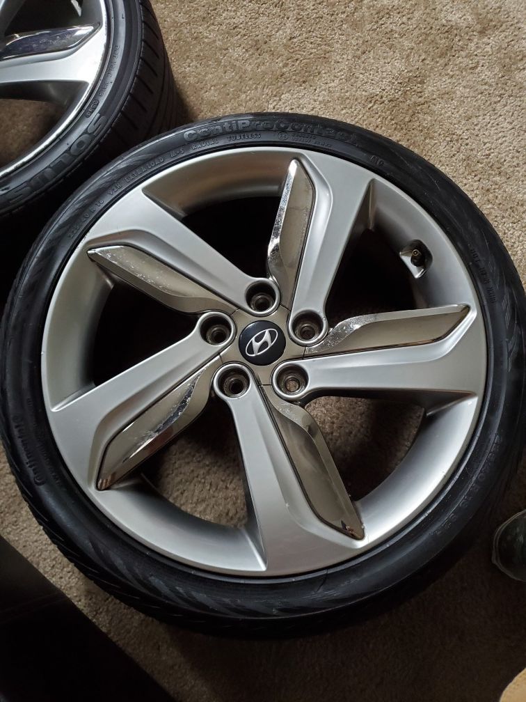 HYUNDAI VELOSTER 20132015 ALUMINUM WHEEL; 18 x 7.5; 49MM OFFSET; 5