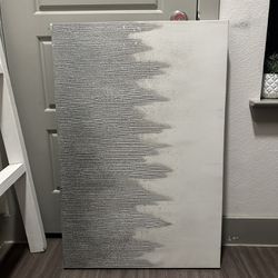 White And Grey Canvas- $45