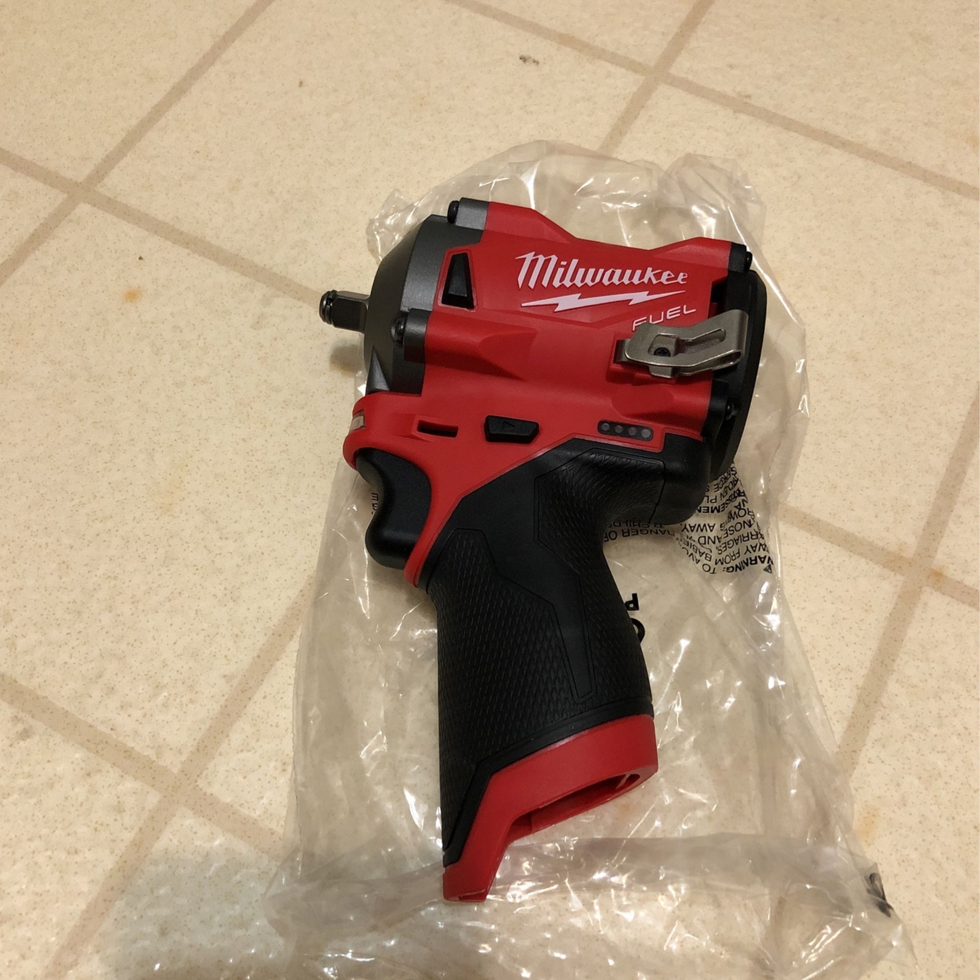 Milwaukee M12 FUEL 12-Volt Lithium-Ion Brushless Cordless Stubby 3/8 in. Impact Wrench (Tool-Only)