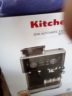 Kitchen Aid semi automatic espresso machine w burr grinder