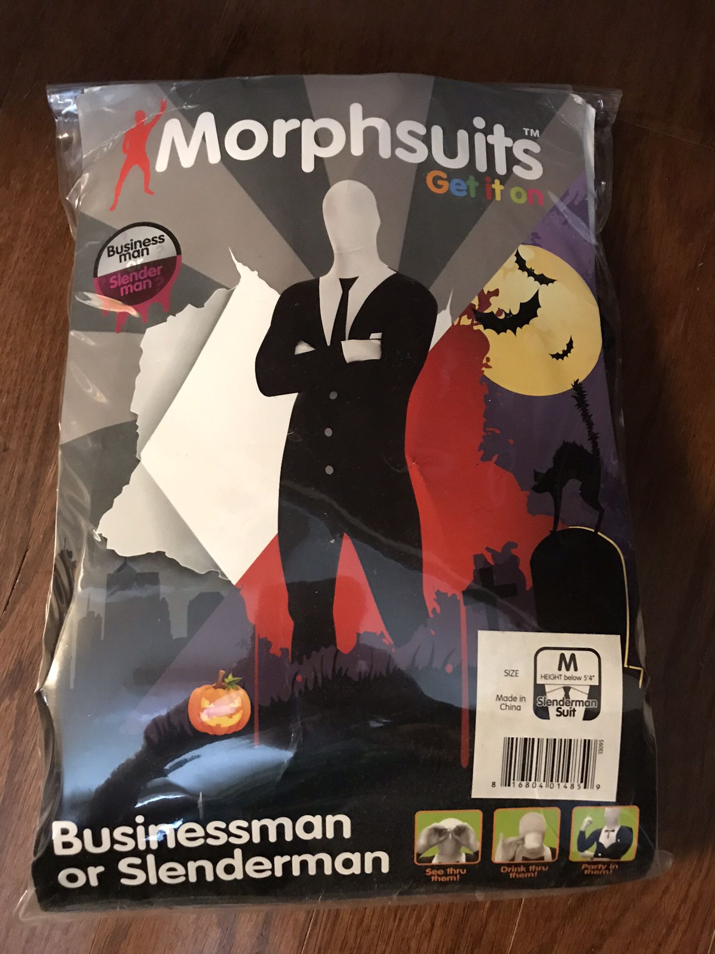 Morphsuits Businessman or Slenderman Halloween Costume Medium
