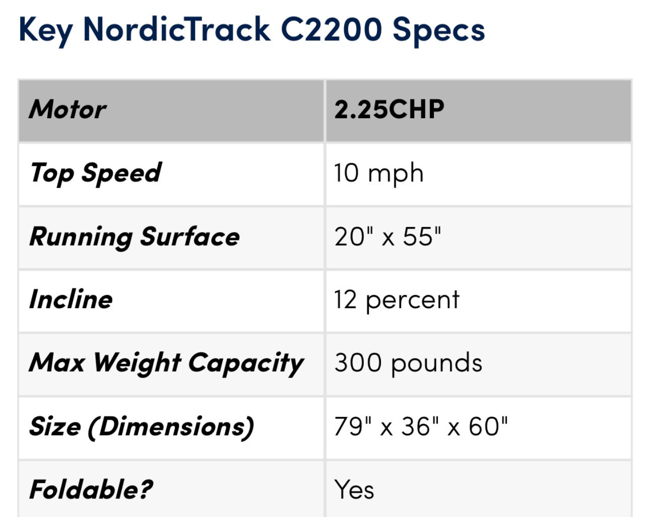  Nordictrack C2200