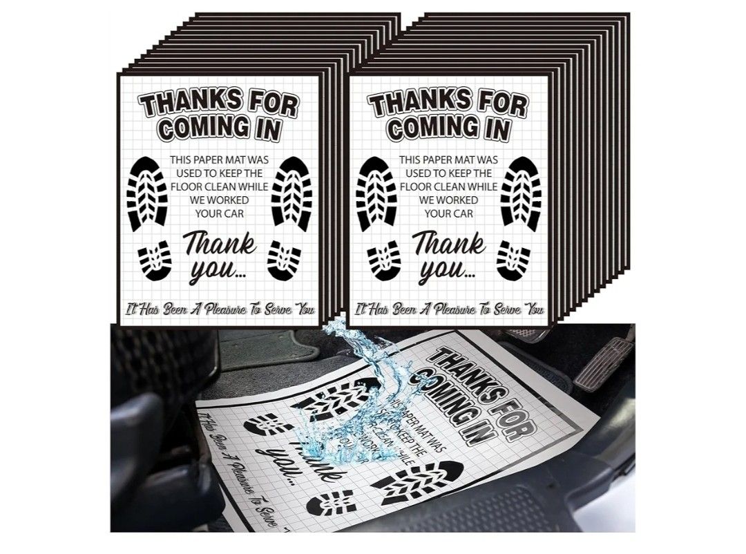 500 Pcs Waterproof Car Floor Mats Covers Protector Automotive Floor Mats Disposable Auto Vehicles PE Plastic Car Vehicle Mat Bulk