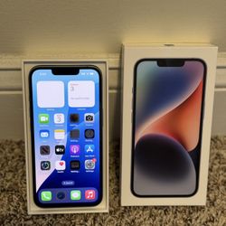 Unlocked Blue IPhone 14 128GB with Box