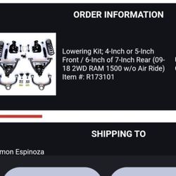 Ram 09,18 Drop Kit 2wd 5,8