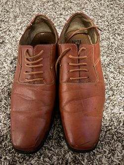 Men's Brown Leather Oxford Dress Shoes