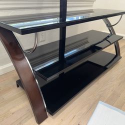 TV Stand, Whalen Payton 3-in-1 Flat Panel TV Stand for TVs up to 65", Brown Cherry