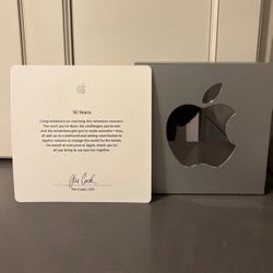 Apple Employee 10 Year Award Plaque - Collector’s Item With Tim Cook Signature