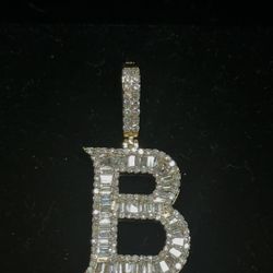 Diamond Ladies Pendent B Letter 