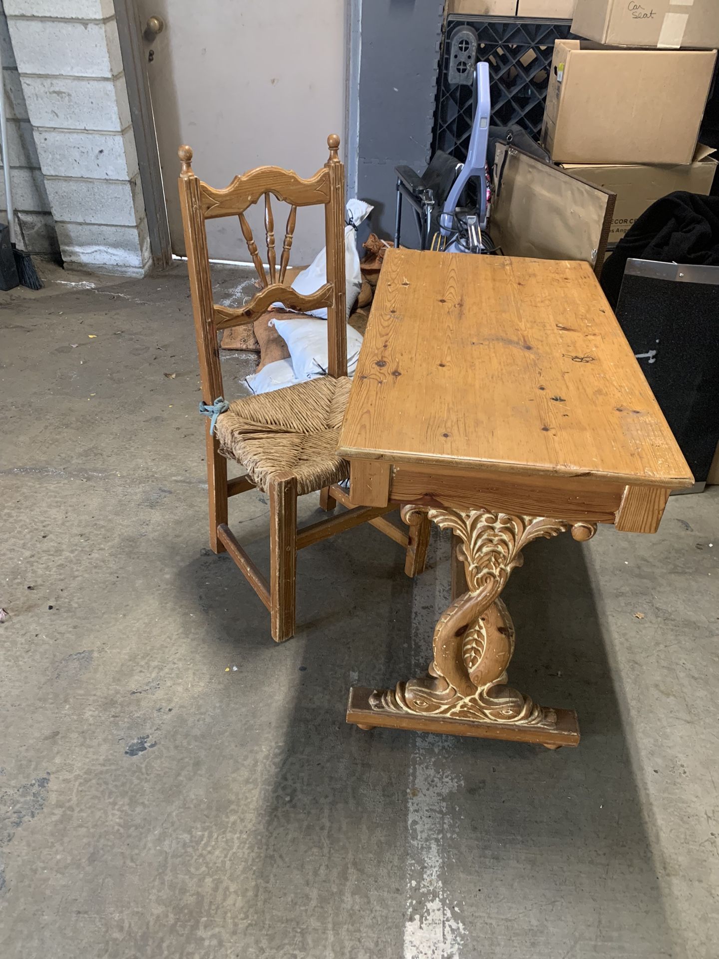 Beautiful Pine Child’s Desk & Chair