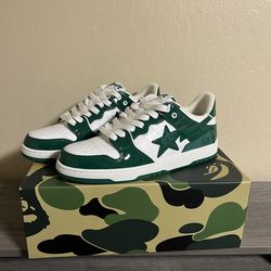 BapeSta SK8Sta White Green Size 11