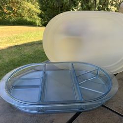 Tupperware ~ Serving Interchangeable Trays w/Lid   NEW