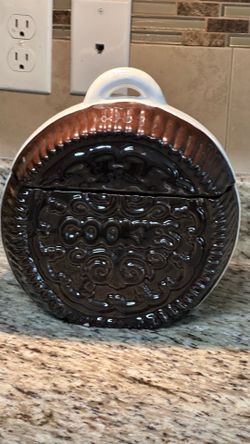 Adorable Vintage Oreo "Cookies" Cookie Jar ~ 9.5" Heavy High Quality