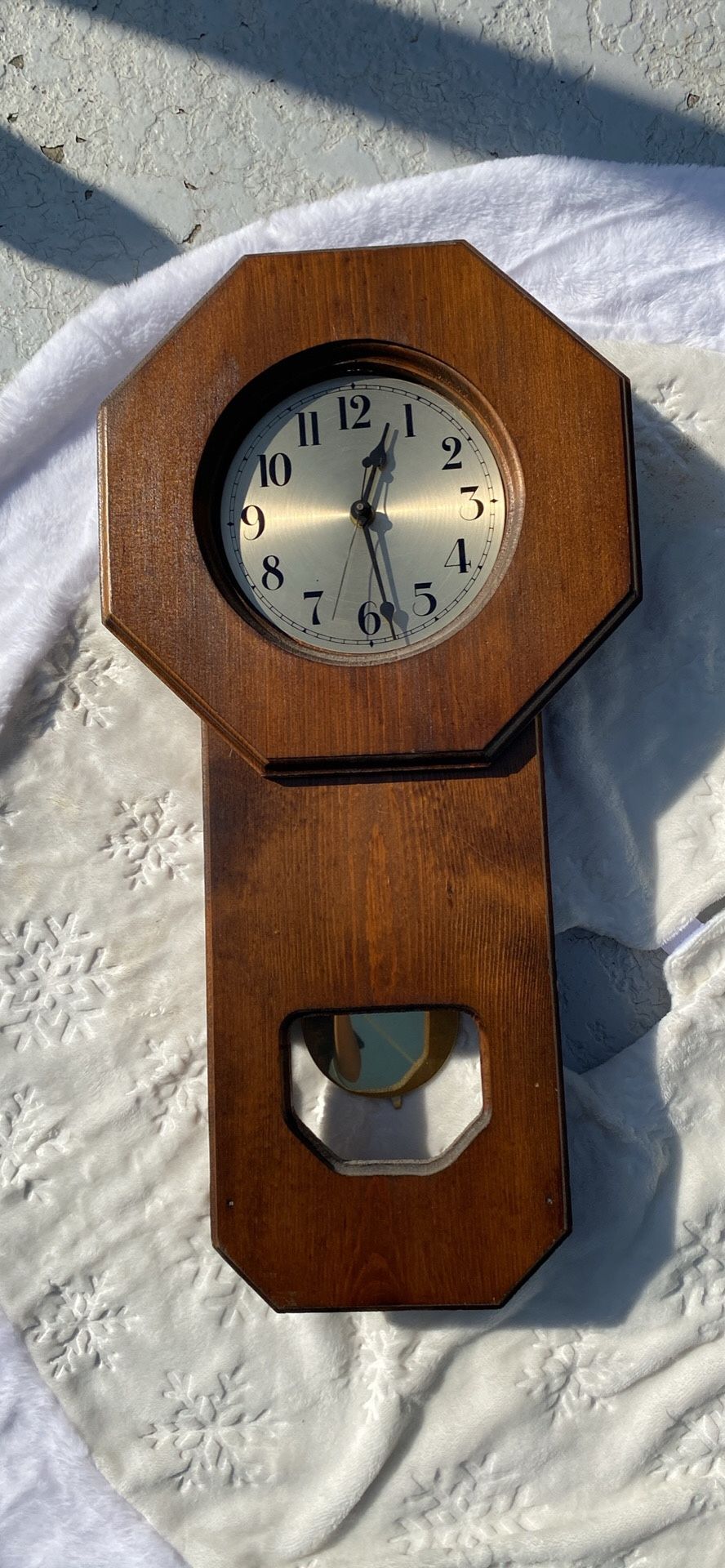 ‘80s Vintage Wood Wall Clock