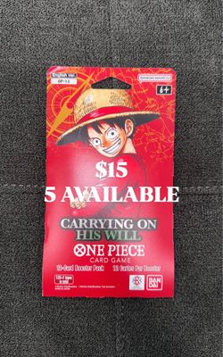 One Piece Carrying On His Will Sleeved Booster Pack OP13
