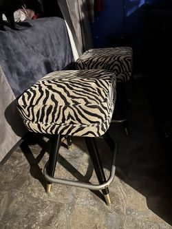 Zebra Print Matching Stools