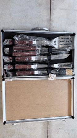 BBQ Grill Tool Set with Aluminum Carrying Case – $25
