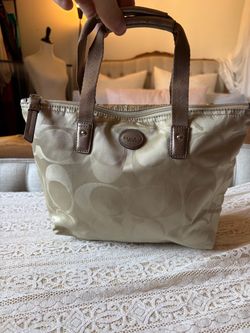 Vintage Coach Signature Nylon Tote Bag