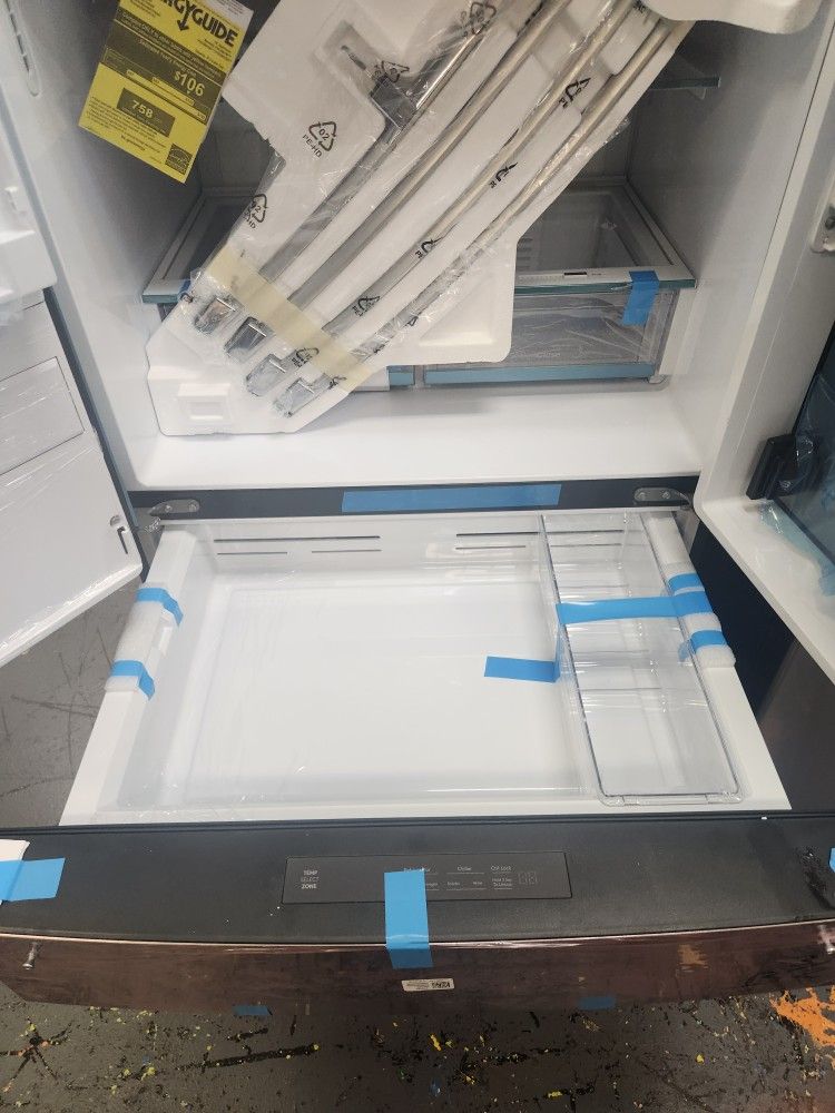 Ge Profile 36 Inch French 4 Door Refrigerator 27.9 Cu Ft Stainless Steel