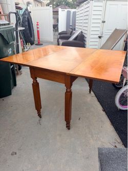 Vintage Solid Wood Drop Leaf Table – Great Condition