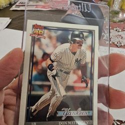 Don Mattingly Error Glow Back Bold Back '91 Topps 40th Anniversary Baseball Card 