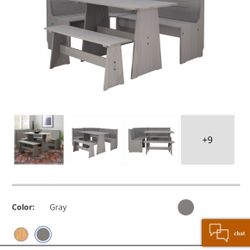Dining Nook — Grey / NEW / Ashley Furniture 