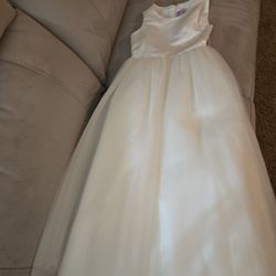 David's Bridal Flower Girl dress Off White