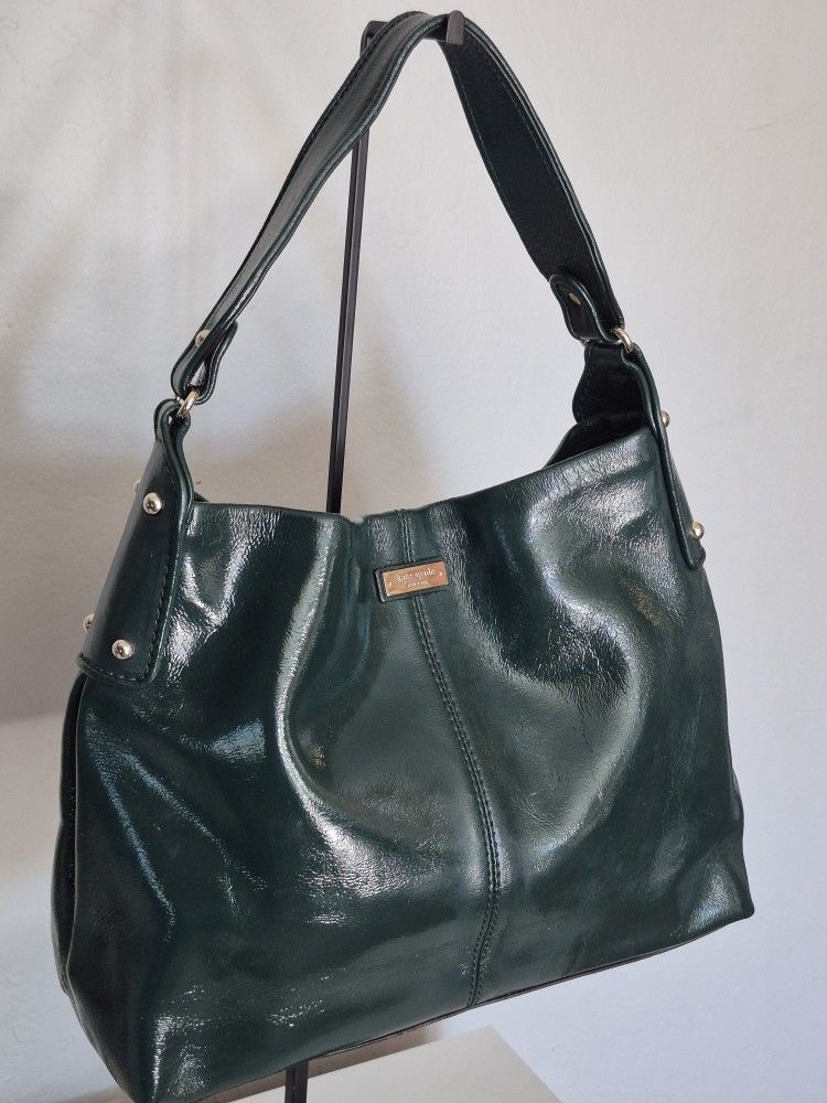 Vintage Kate Spade Green Leather Shoulder Bag