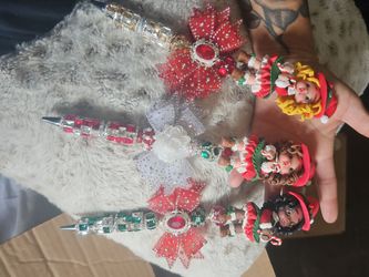 Handmade Christmas Elf Doll Decorative Pens Set