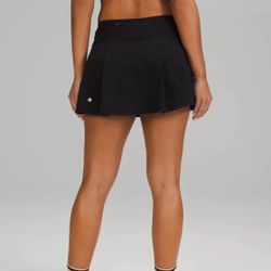 LULULEMON ATHLETIC LIGHTWEIGHT HR BLACK TENNIS SKIRT SIZE: 8 WOMENS