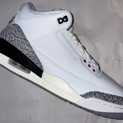Nike Air Jordan 3 Retro White Cement Reimagined Men Size 9.5 Sneakers New 2023.