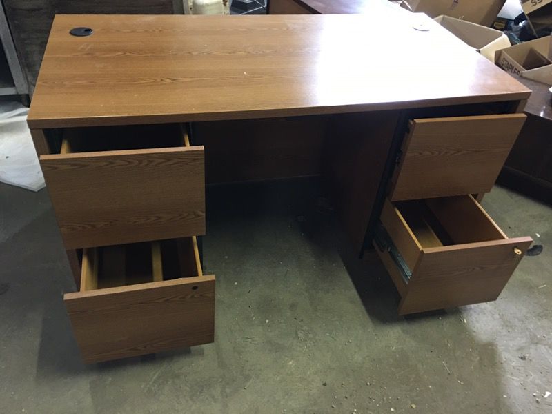 Wooden desk with lock
