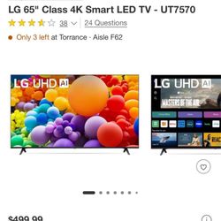 LG 65 inch tv and  tv wall mount