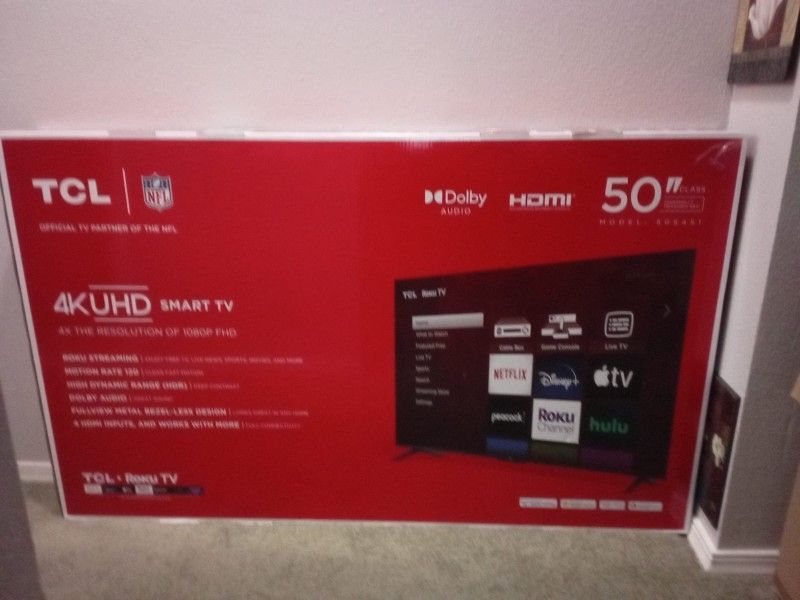Tv 50 '' TCL Roku 4K UHD smart Tv