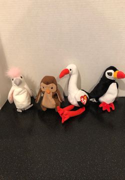 Beanie Babies Set of 4 Feathered Friends