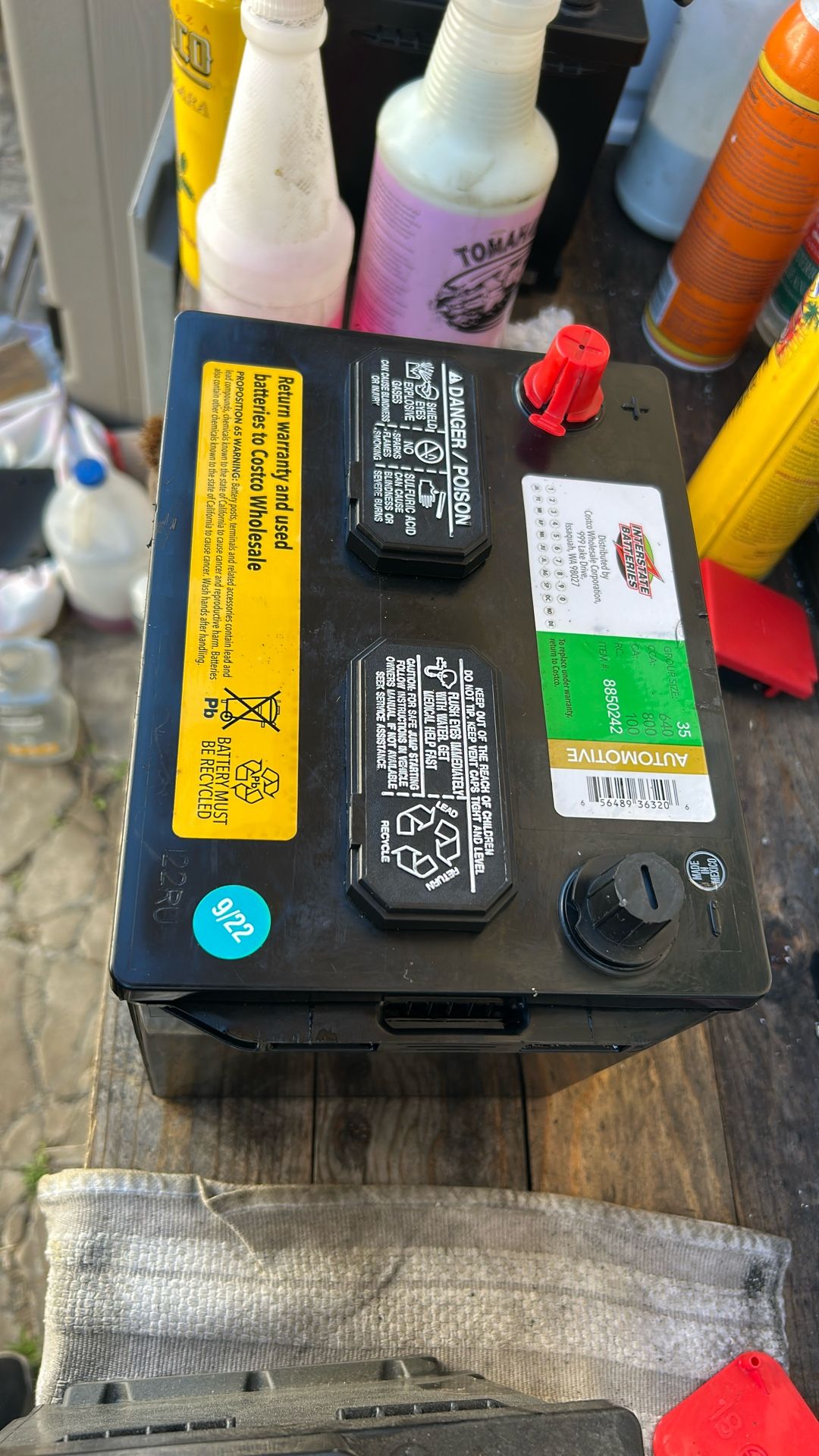 CAR BATTERY GROUP 35 CCA 640