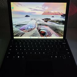 surface pro 6 I5 8TH GEN WINDOWS 11 PRO 256GB SSD 8GB RAM DUAL CAMERA USB PORT EXELLENT BATTERY LIFE CHARGER INCLUDED DETACHABLE BACKLIT KEYBOARD