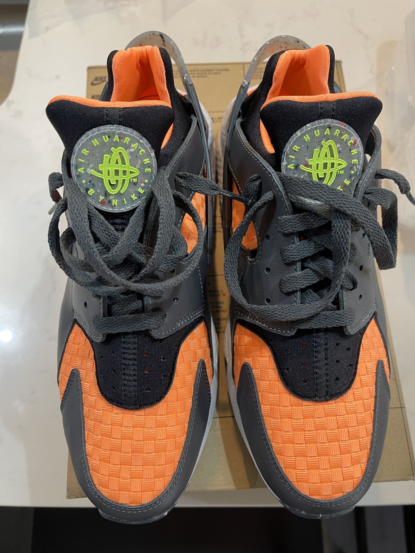 Nike Air Huarache Crater PRM Anthracite/Black Atomic Orange DQ5013