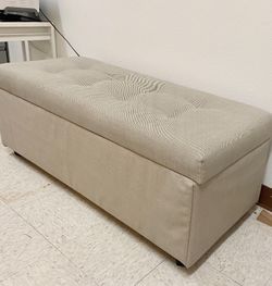 Ikea INNDYR Storage Bench •Nordvalla Beige •W48" x D20" x H18.5" •Perfect for storage + extra seat •Currently $299.99+tax @Ikea
