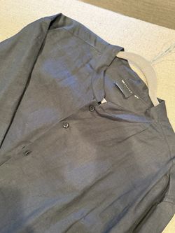 Black Linen Button Up
