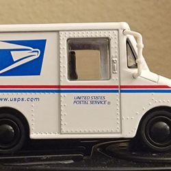 Metal USPS Mail Truck Keychain