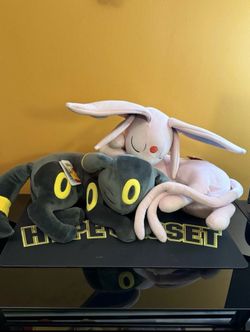 Pokemon Sleeping Plush Umbreon & Espeon  18" 2026 Brand New