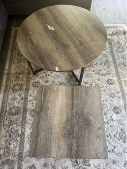 2 end tables and 1 round coffee tables